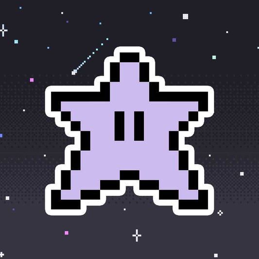 8-Bit Star Powerup Sticker